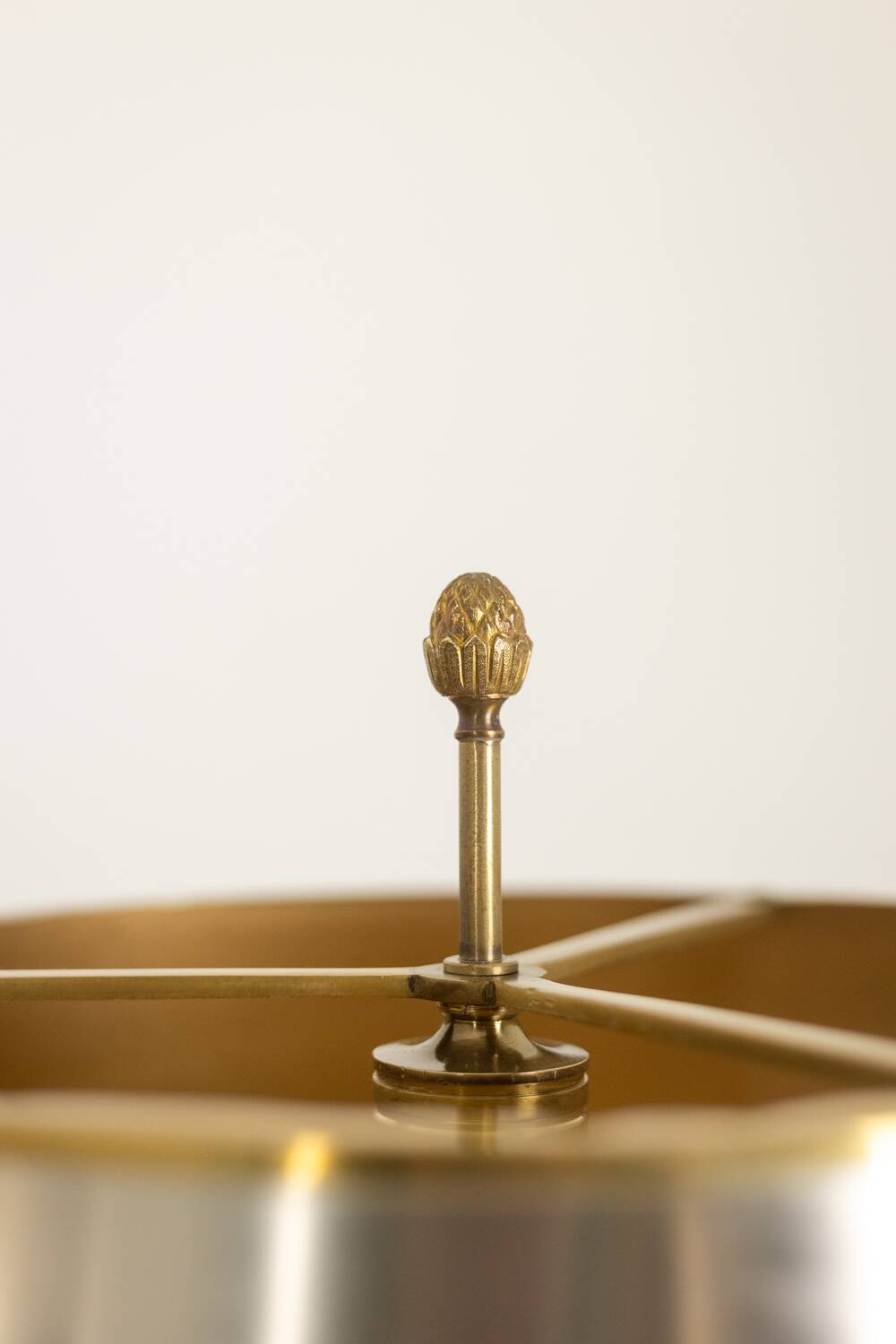 Pair of "grenade" lamps by Maison Charles in bronze, 1970s.