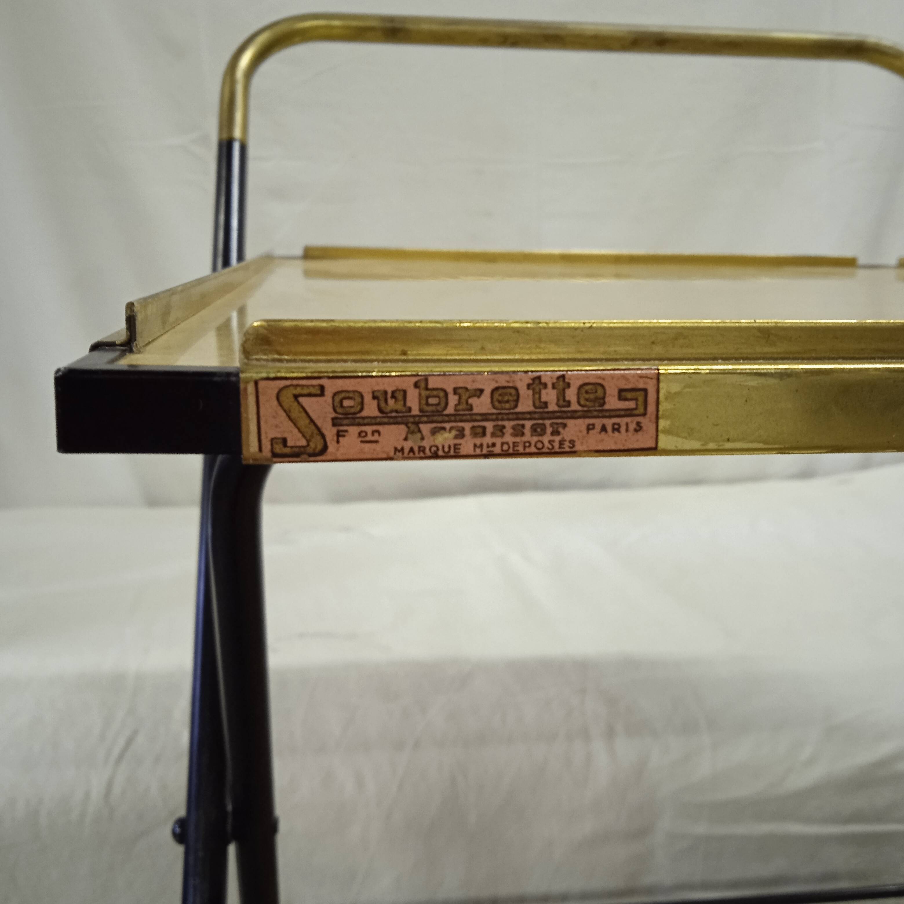 Desserte pliante vintage Soubrette circa 50