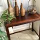 Set of three vintage rattan bottles