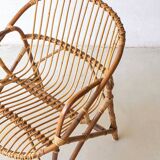 Bamboo & rattan armchair from the 1960s