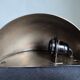 Pair of vintage chromed metal half-moon wall lamp