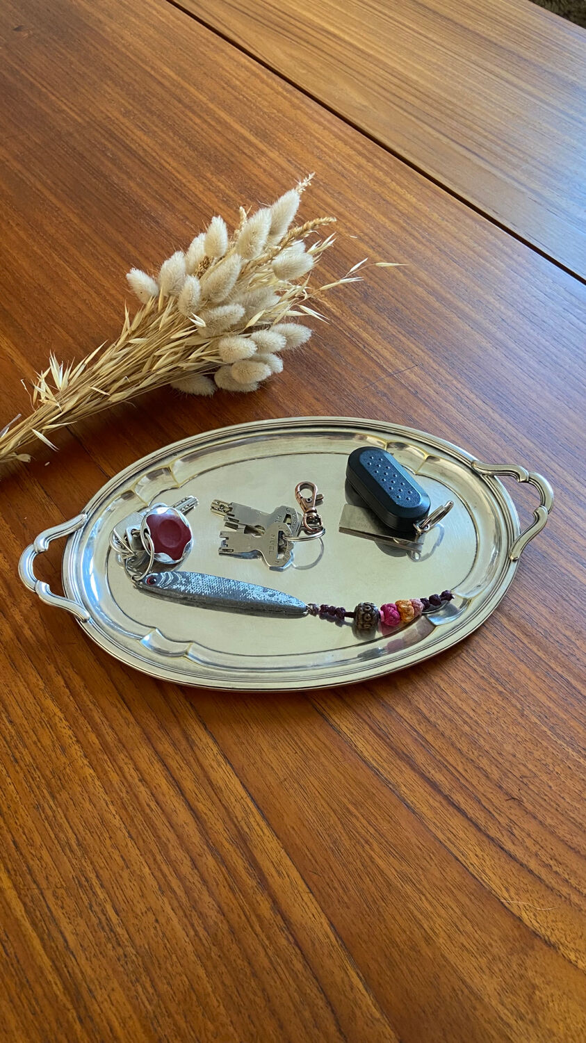Silver metal tray early twentieth century