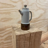 Japanese teapot in gray and brown stoneware