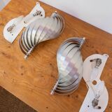 Set 2 wall lamps + floor lamp Gordes / Moon Henri Mathieu
