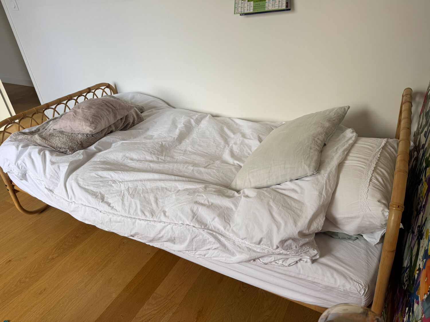 Rattan children's bed