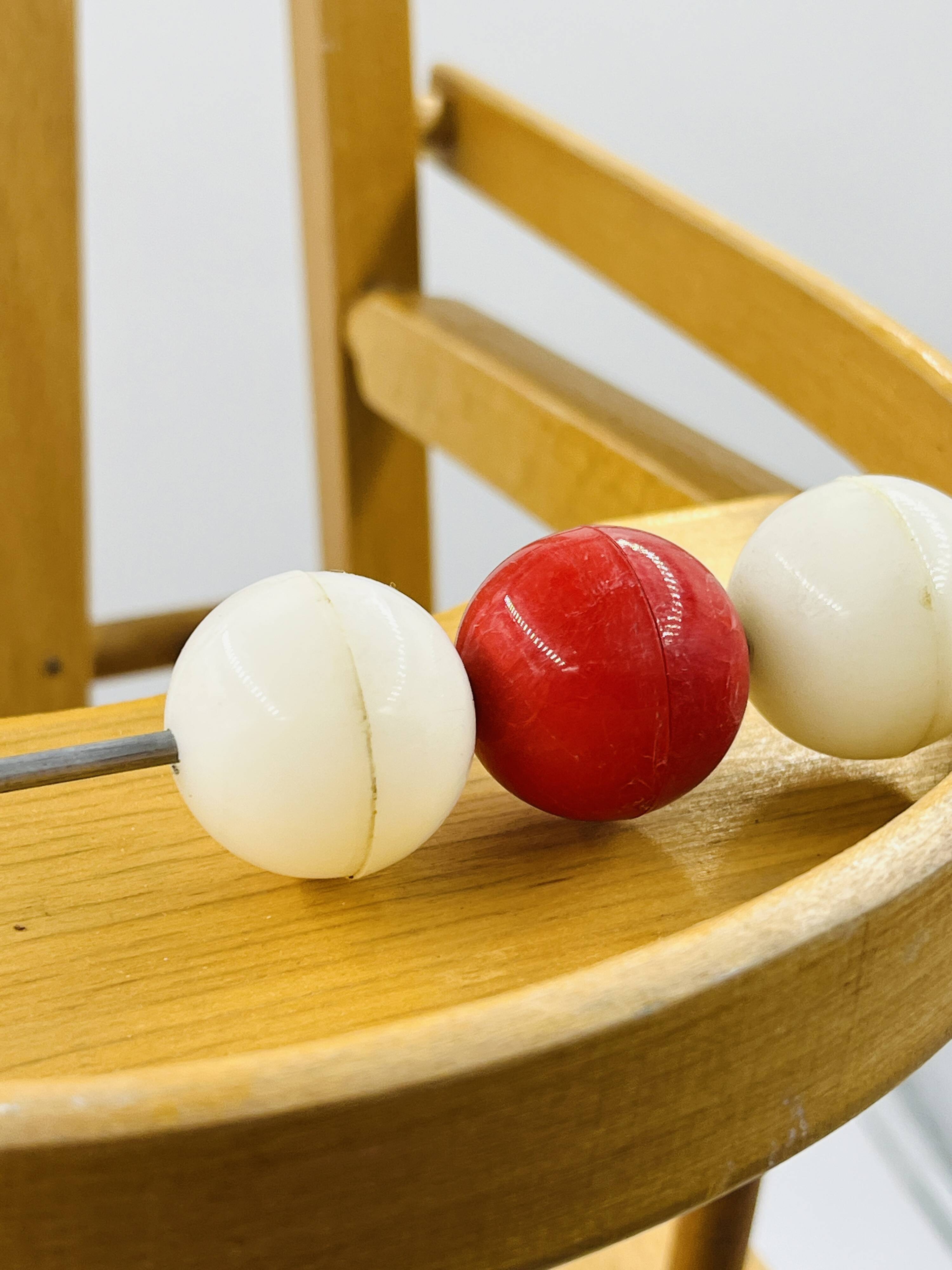 Vintage wooden doll high chair convertible into a walker