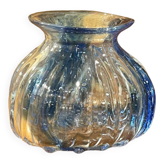 Vase en verre soufflé signé Alex Viera pour Alexandre Viera