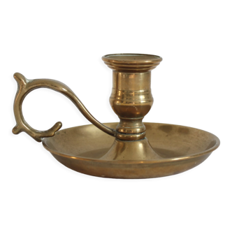 Vintage brass hand candle holder