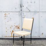 Chaises en fer et laiton attribuées à Luigi Caccia Dominioni, Italie années 1960
