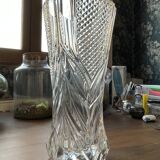 Massive vase Crystal d'Arques-Durand, series "Royale" (1950, France)