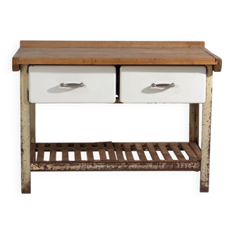 Japanese industrial work table – Showa period (c. 1950–1979)