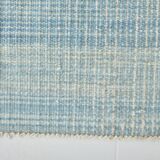 5x9 Blue & Beige Modern Kilim Rug, 147x288Cm