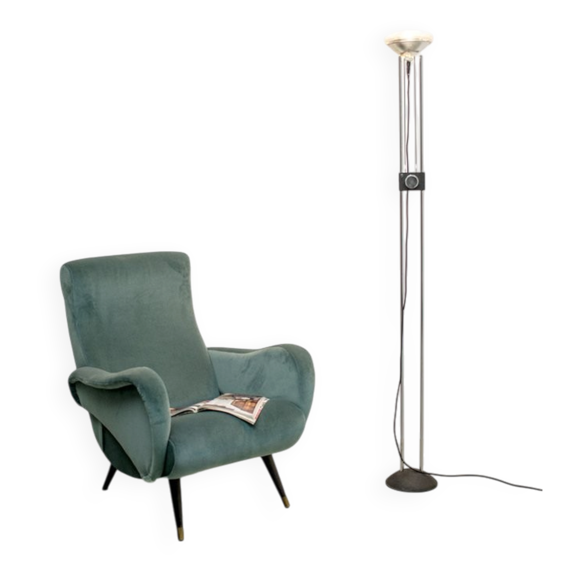 Vintage Italian Uplight Floor Lamps