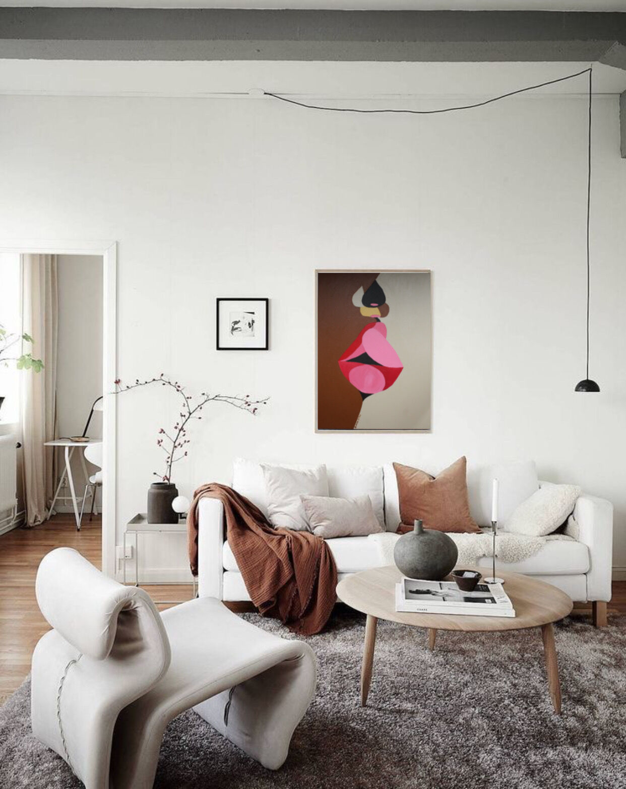 Romantic acrylic painting on cotton "the kiss" 80x60 cm