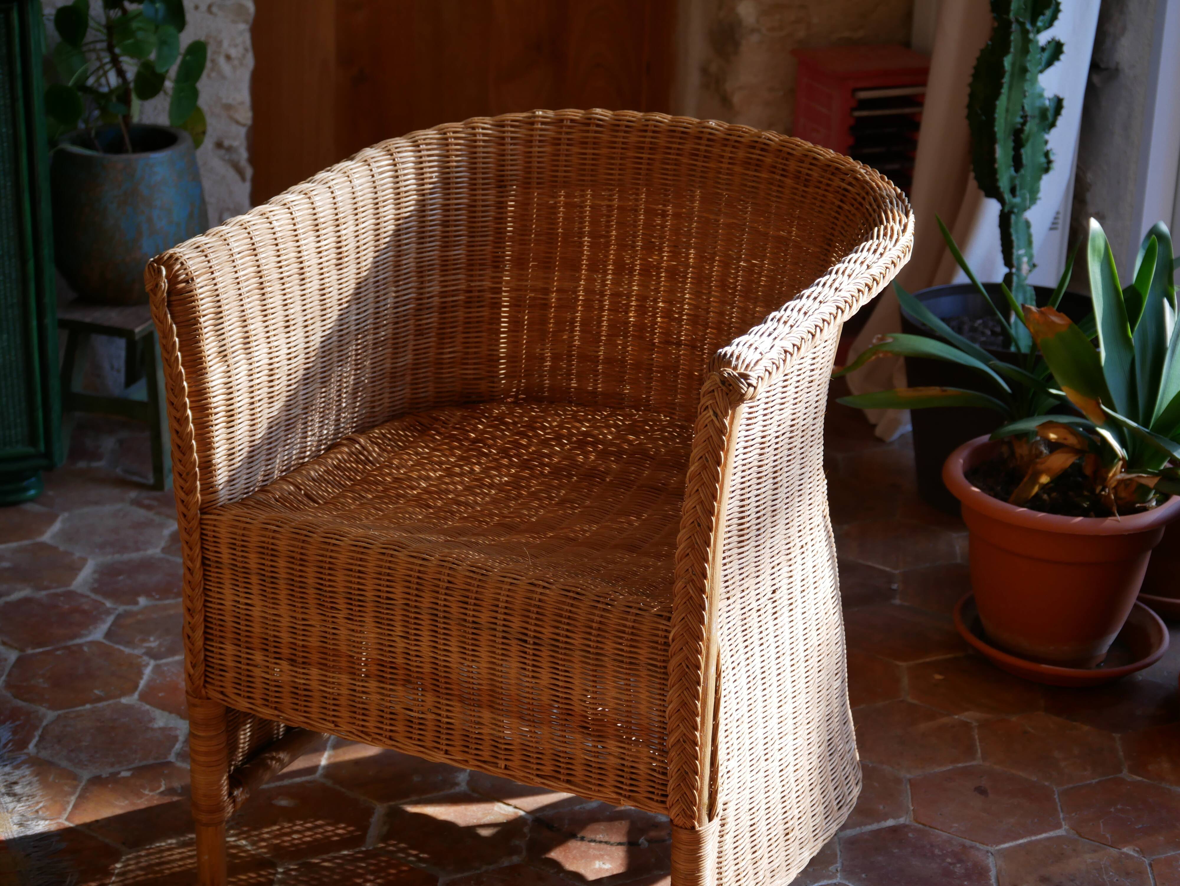 Rattan armchair