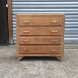 1960 compass foot chest of drawers