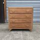1960 compass foot chest of drawers