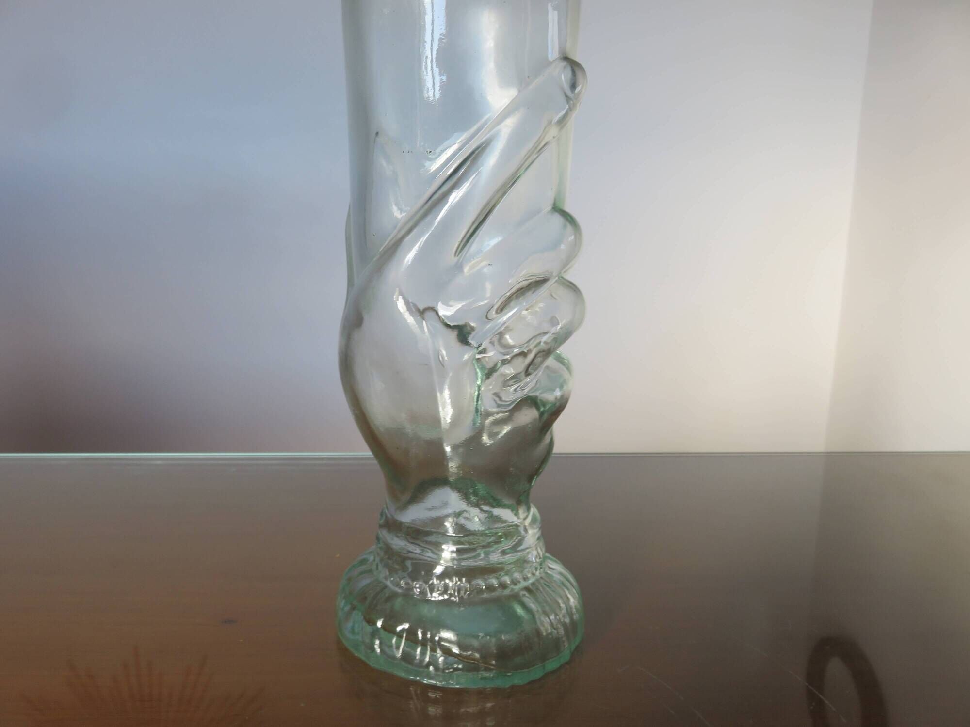 "legras" bottle model "hand bottle" transparent glass, early 20th century