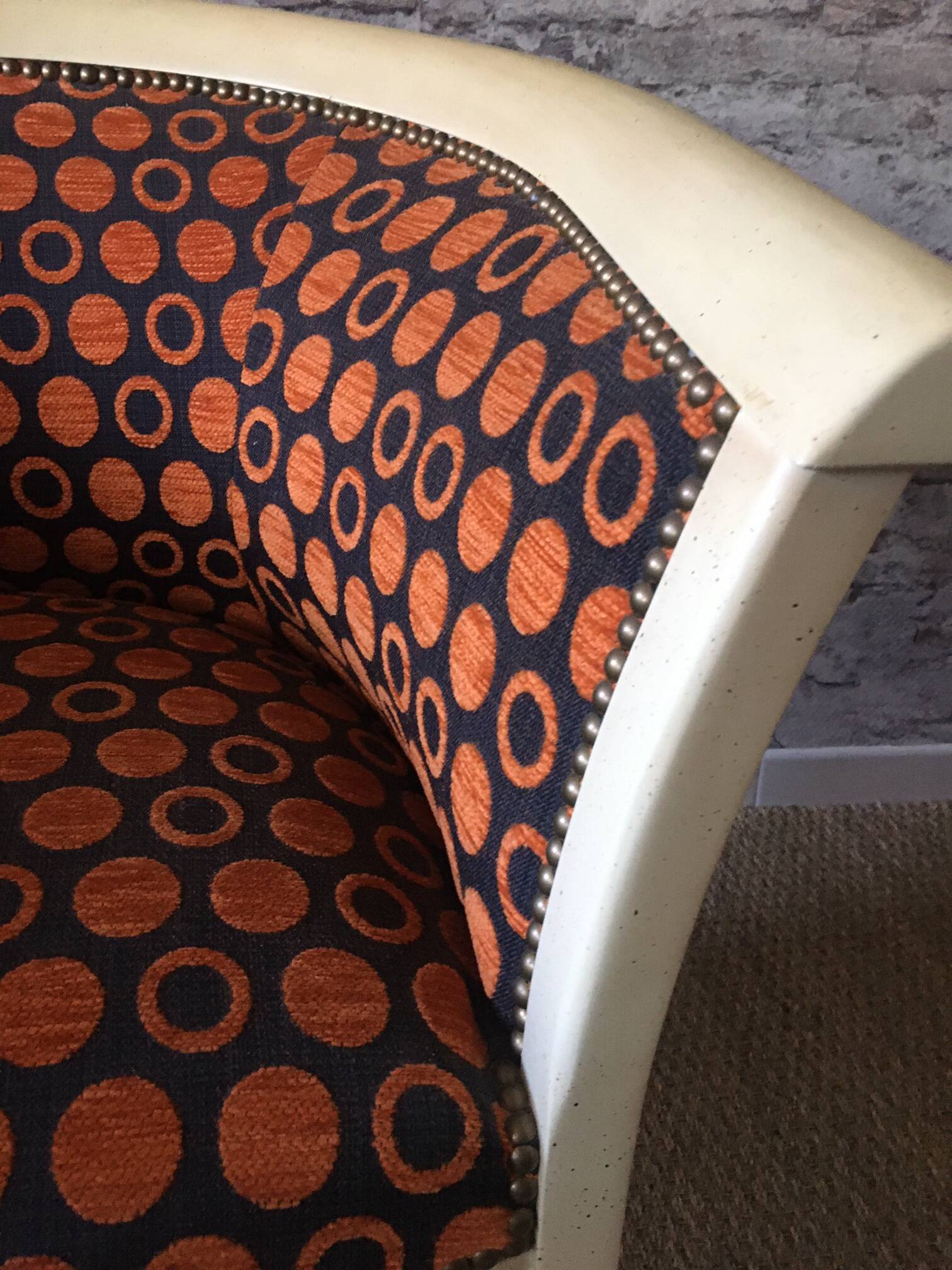 Contemporary shepherdess/marquise style armchair