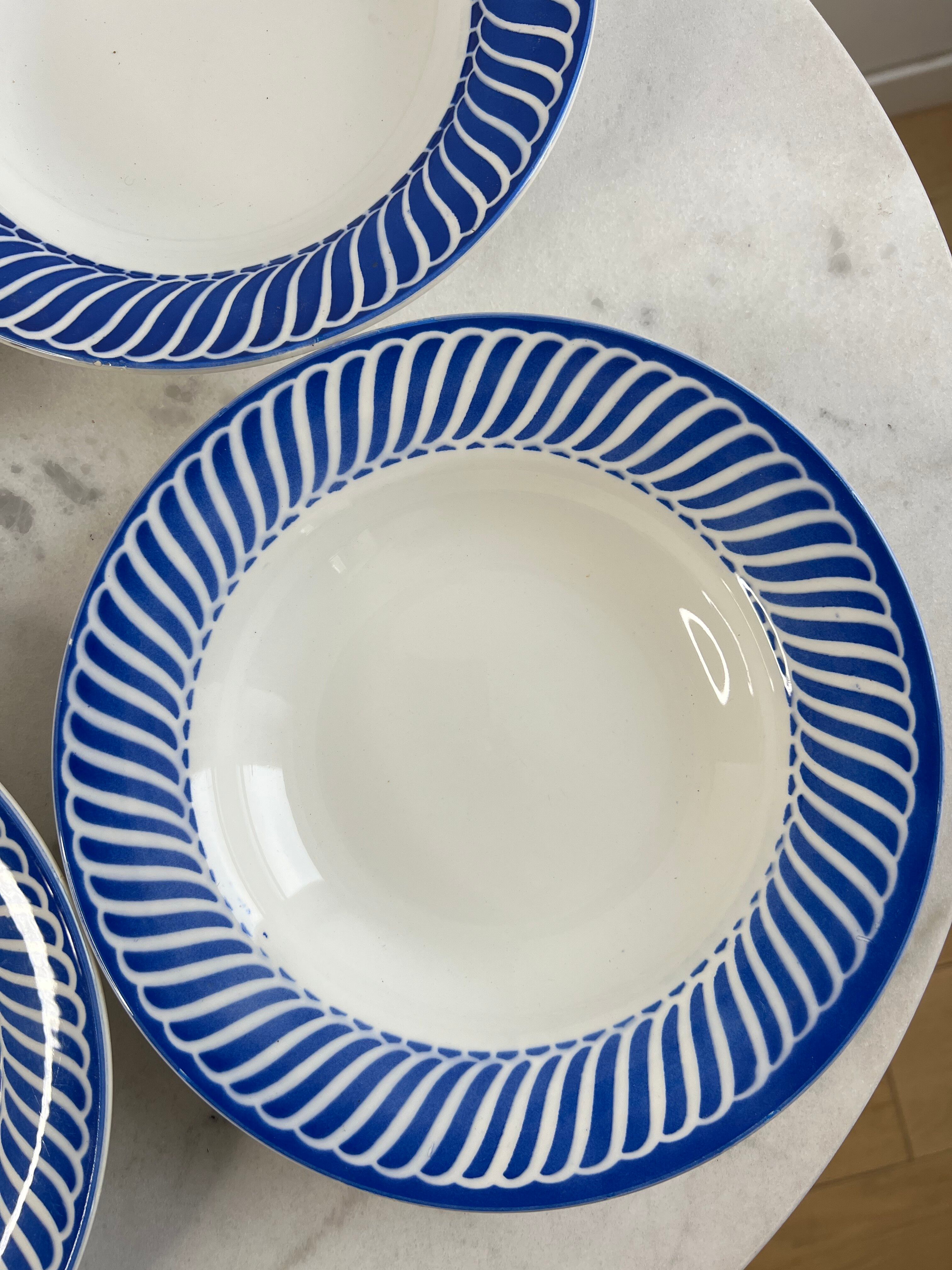 Set of 4 deep plates Sarreguemines Jacquot