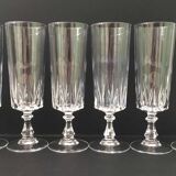 6 cut crystal flutes