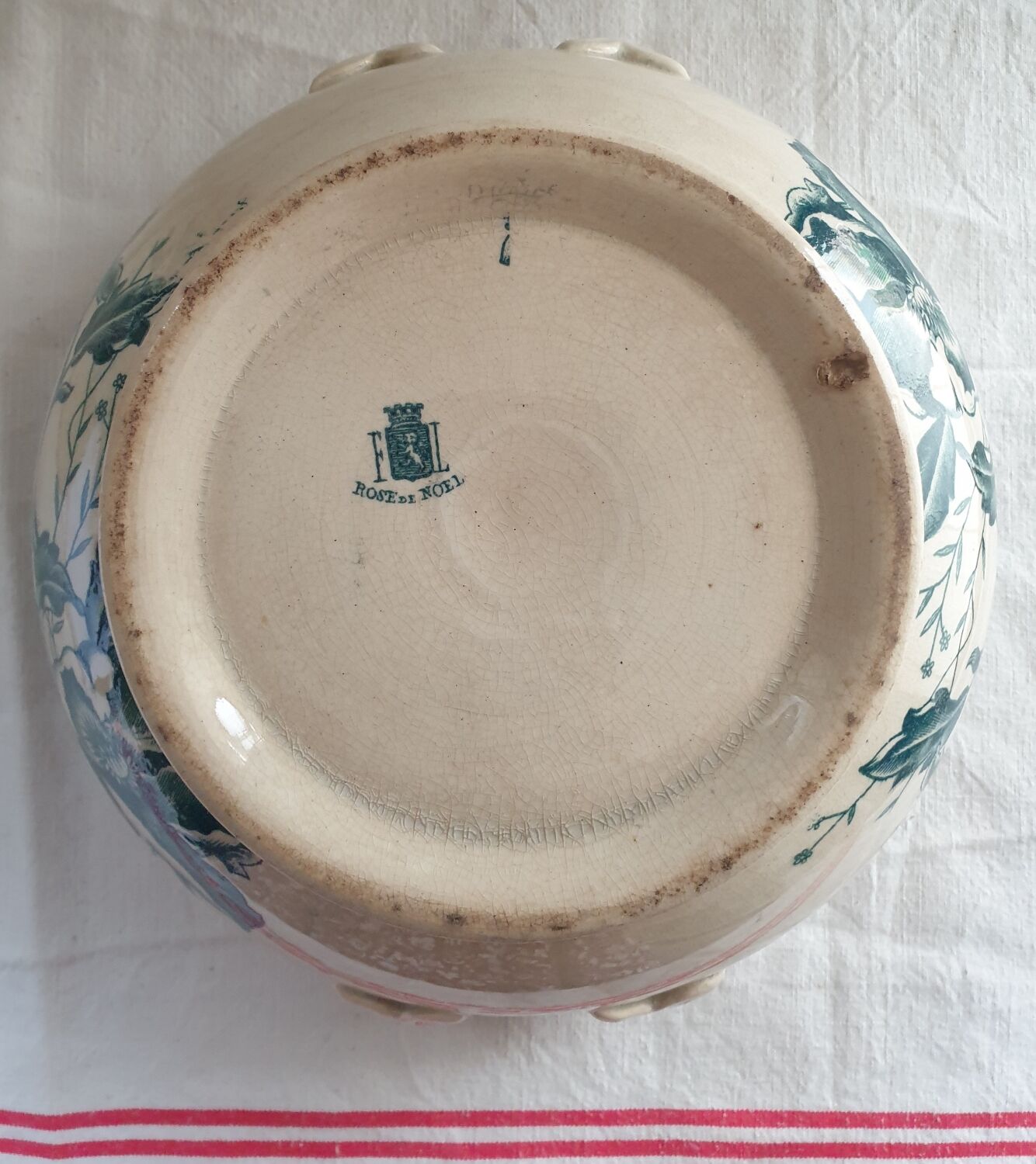 Iron earth soup tureen Faïenceries de Lyon