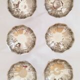 Set of 6 ice cream or sorbet cups, in 18/10 stainless steel, 1970s (ref. 19)