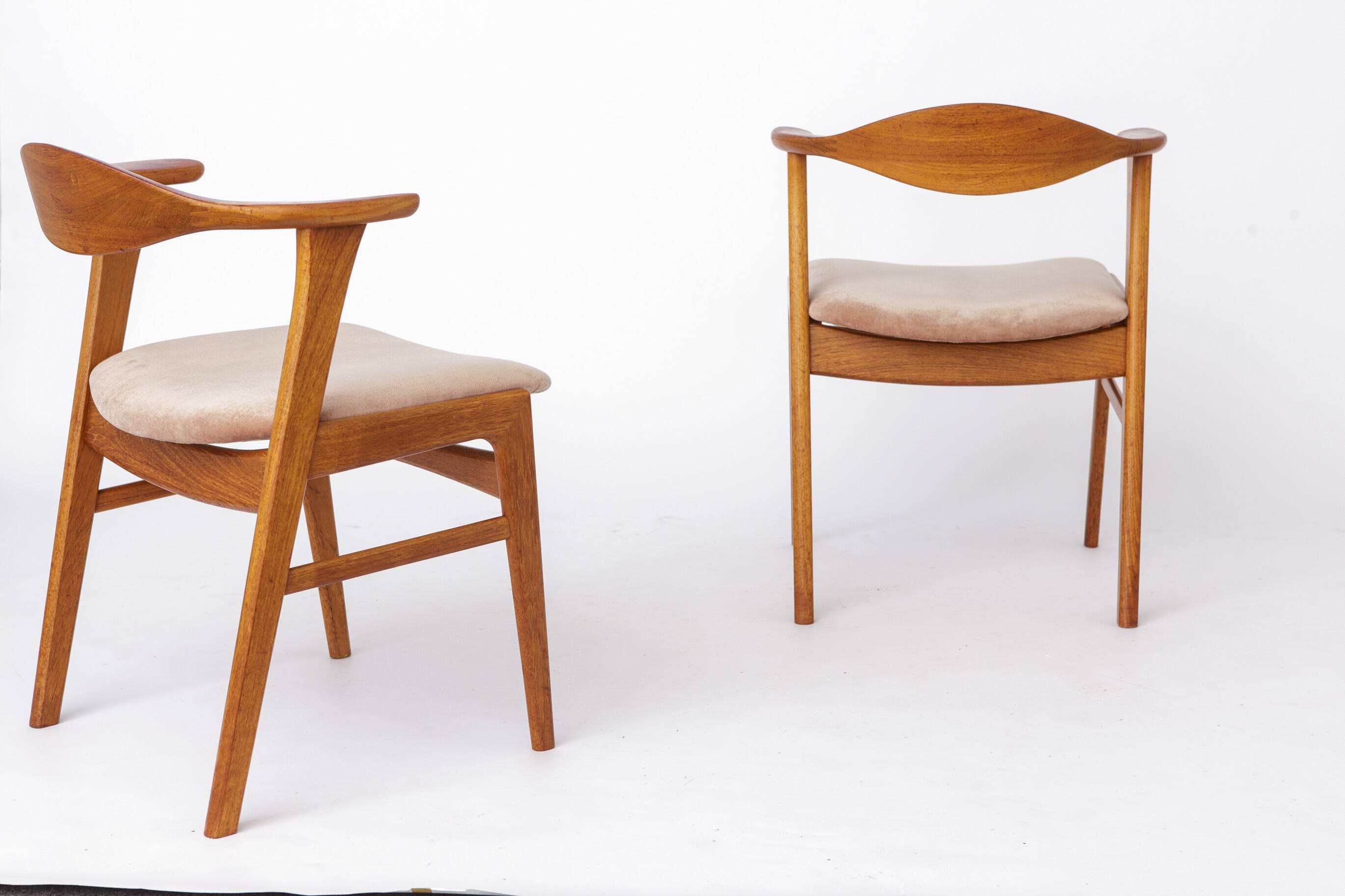 Set of 4 Erik Kirkegaard Chairs Model 49, Danish Mid Century 1960s Teak