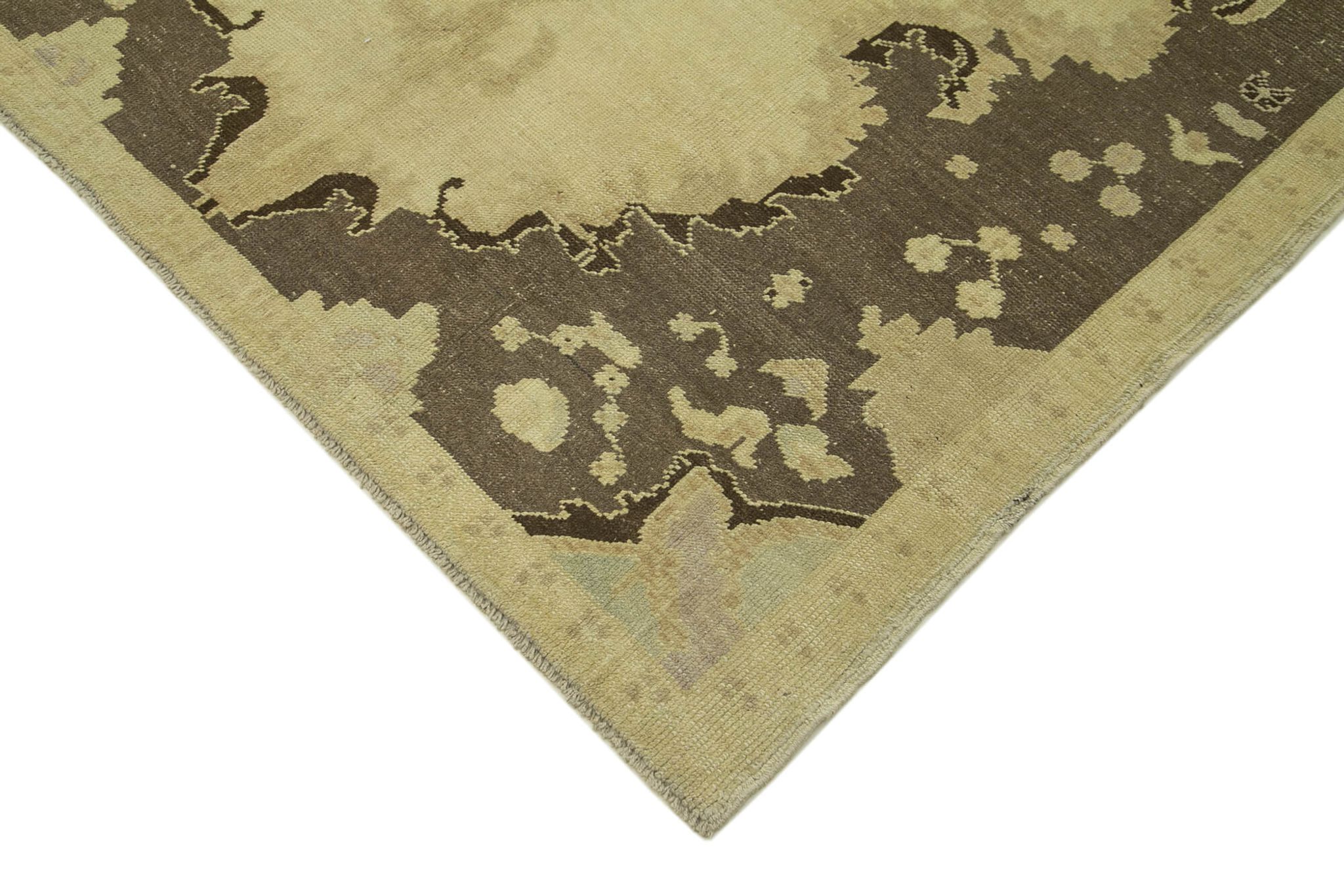 1950s hand-knotted contemporary turkish beige rug 155 cm x 235 cm
