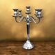 Vintage five-branch chandelier in chrome metal.