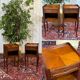 Pair of Louis XV style bedside tables in cherry wood from the 1970s.
