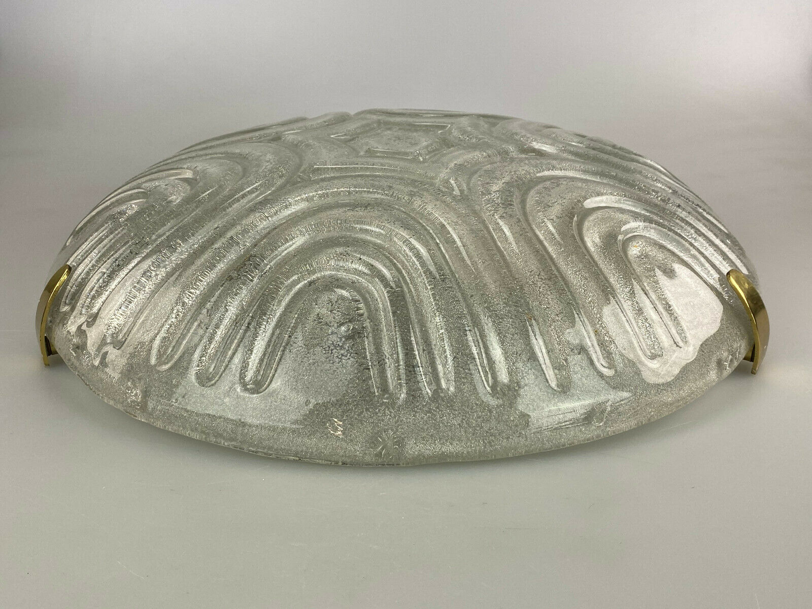 Flush Mount Ceiling Light Ice Glass Hillebrand 60s