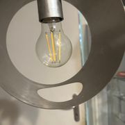 Wall lamp in brushed aluminum
