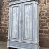 Armoire alsacienne Rustique fin 19 Eme sapin Peint