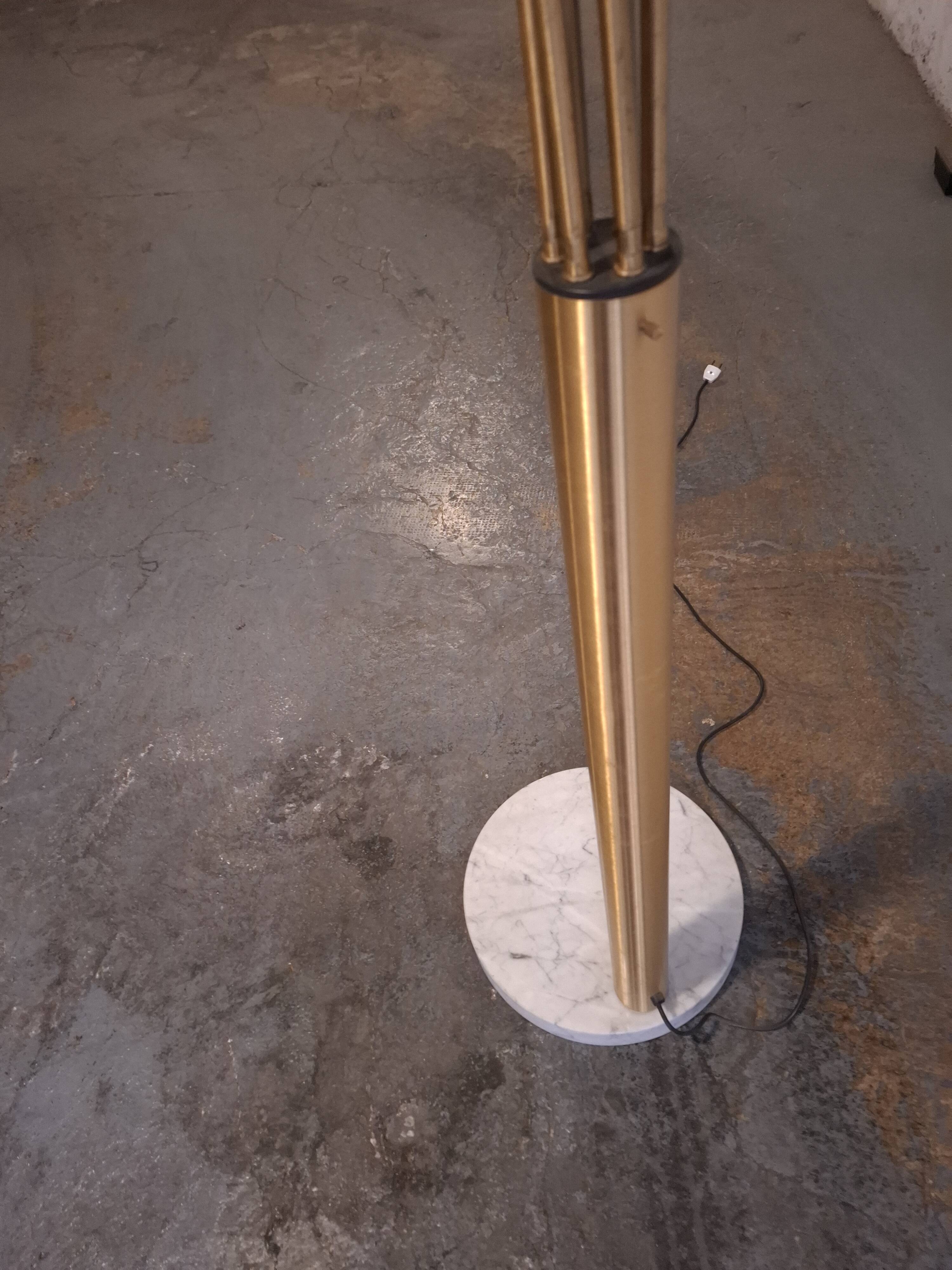 Arc floor lamp 6 branches 70's, italy