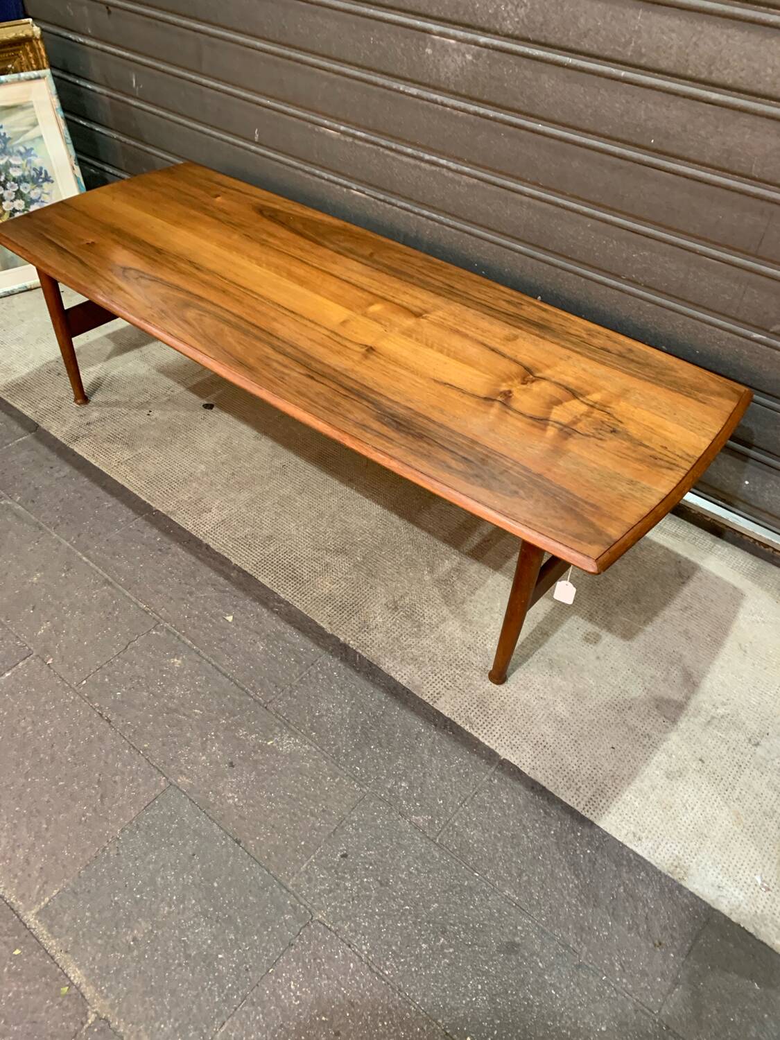 Large Scandinavian teak coffee table