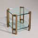 Peter Ghyczy T24 side or coffee table double glass 70s design 40x40x45
