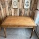 Large desk with turned legs in solid oak (renovated)