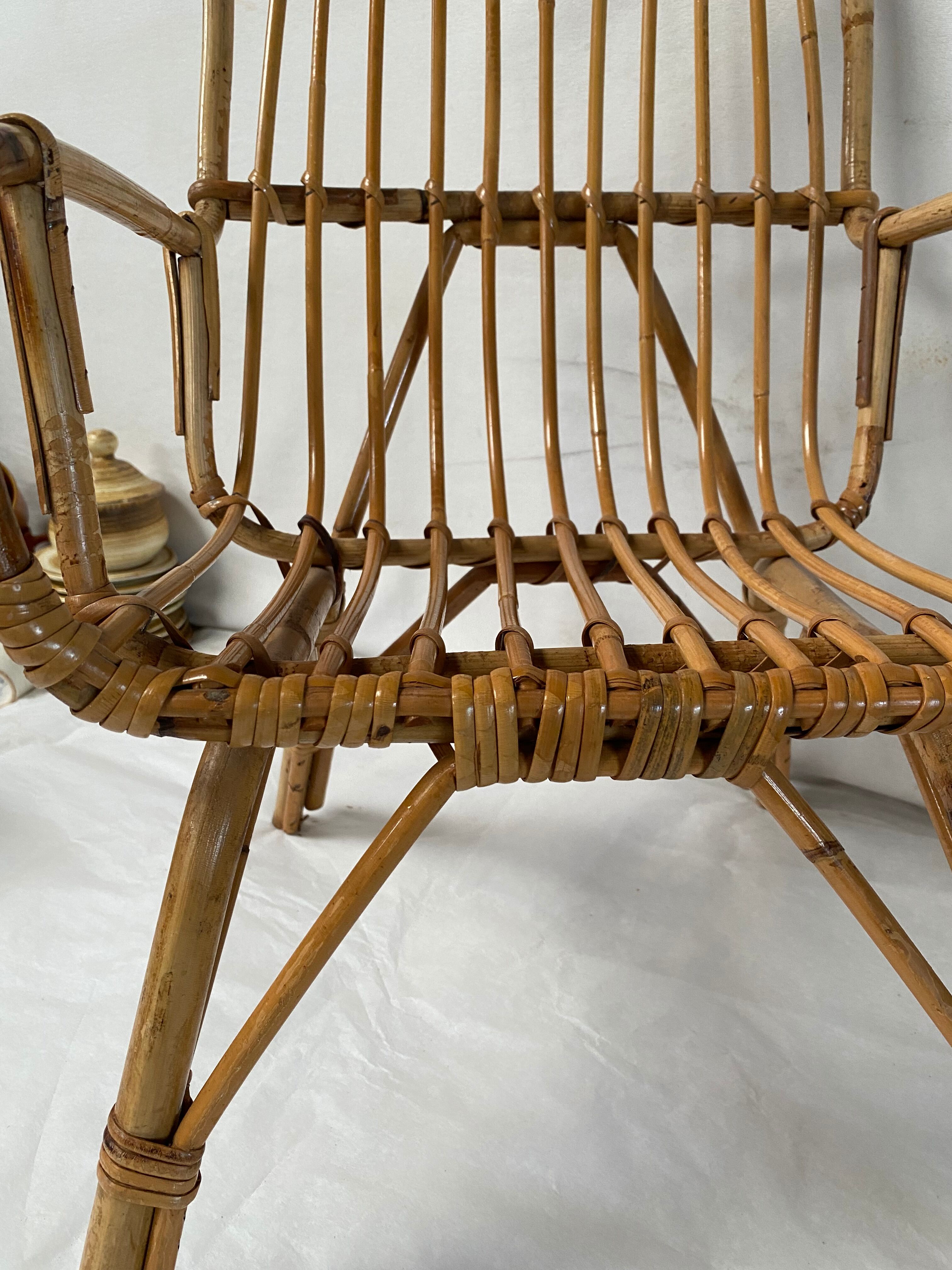 Vintage rattan children's chair
