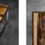 Vintage Mid-Century Modern Swedish Square Rosewood and Aluminium Coffee Table