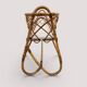 Vintage standing planter in rattan and bamboo – Riviera style, 1970s