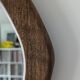 Miroir en noyer massif de style mid-century modern / scandinave