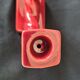 Ceramic chandelier, signed LONGCHAMP, twisted old red