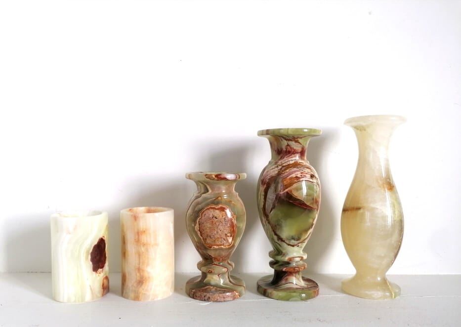 Set of onyx vases