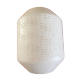 Transparent opaque glass globe with grid patterns