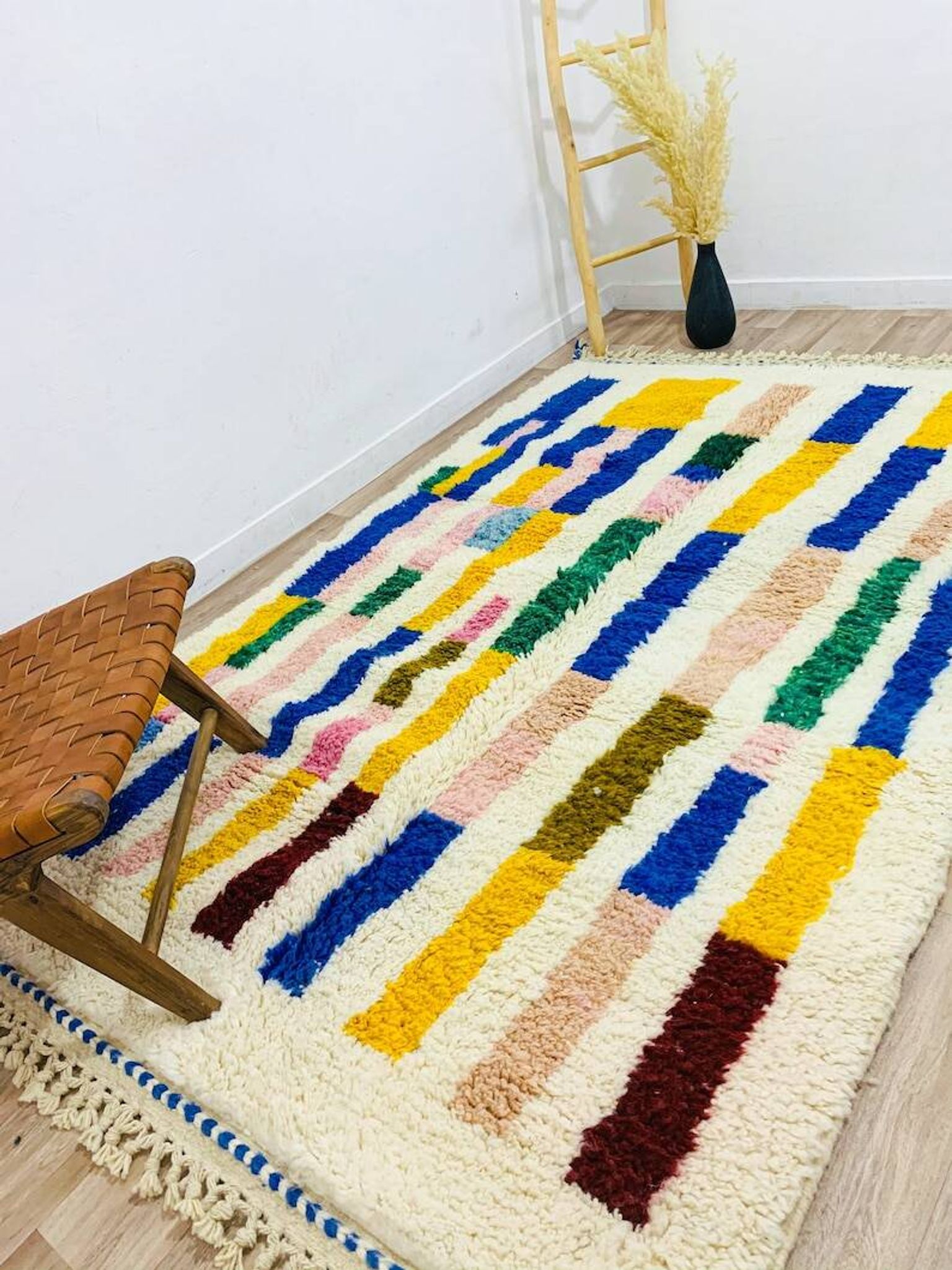 Tapis marocain artisanal décoré 200cmx300cm