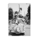 Black and white photo print hippies on van volkswagen barium paper 300g format 30x45cm