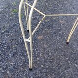 Vintage perforated metal coffee table