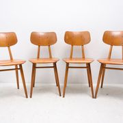 Mid century dining chairs Ton, set of four, 1960