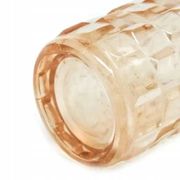 Vase, mid-century modern, pressed rose glass, Ząbkowice, Poland, 1970s